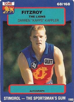 1990 AFL Scanlens Stimorol #68 Darren Kappler Front